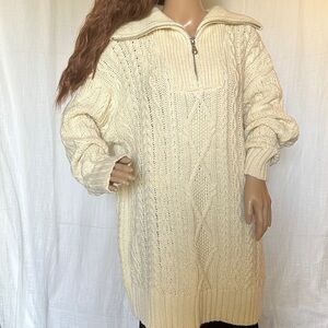Soft Chunky Cableknit Cream colored Sweater. 
NWT Forever 21